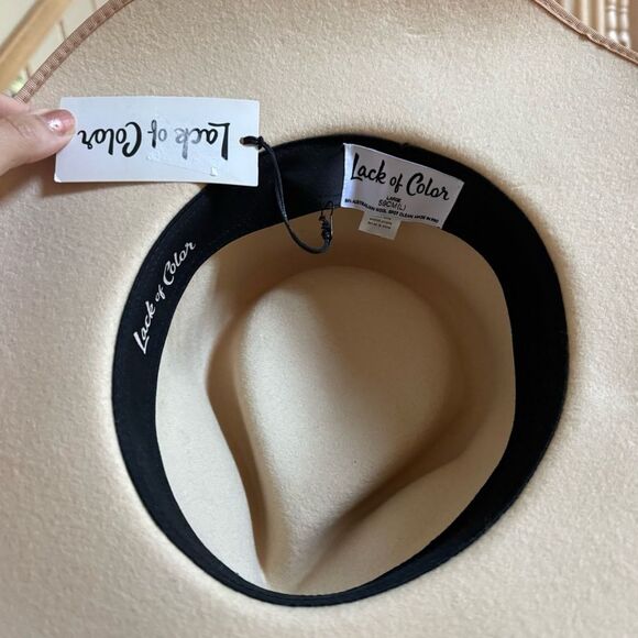 Lack of Color Ivory Rancher Wool Fedora Hat L NWT main image 5
